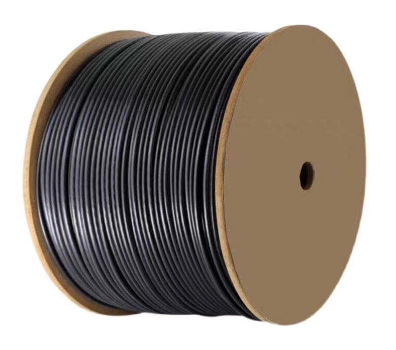 8Ware 305m CAT6A UTP LAN Network Cable Roll 23AWG PVE HDPE 7.4mm UV Stabilised Jacket Wooden Reel Outdoor Black - Image 2