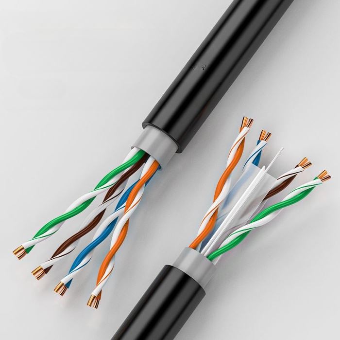 8Ware 305m CAT6A UTP LAN Network Cable Roll 23AWG PVE HDPE 7.4mm UV Stabilised Jacket Wooden Reel Outdoor Black - Image 3
