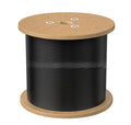 8Ware 305m CAT6A UTP LAN Network Cable Roll 24AWG PVE HDPE 7.4mm UV Stabilised Jacket Wooden Reel Outdoor Black - Image 1