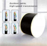 8Ware 350m CAT6A Ethernet Outdoor Underground Shielded External LAN Cable Roll on Rell Box Black Copper Twisted Core PE Jacket 23AWG - Image 3