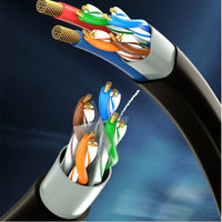 8Ware 350m CAT6A Ethernet Outdoor Underground Shielded External LAN Cable Roll on Rell Box Black Copper Twisted Core PE Jacket 23AWG - Image 4