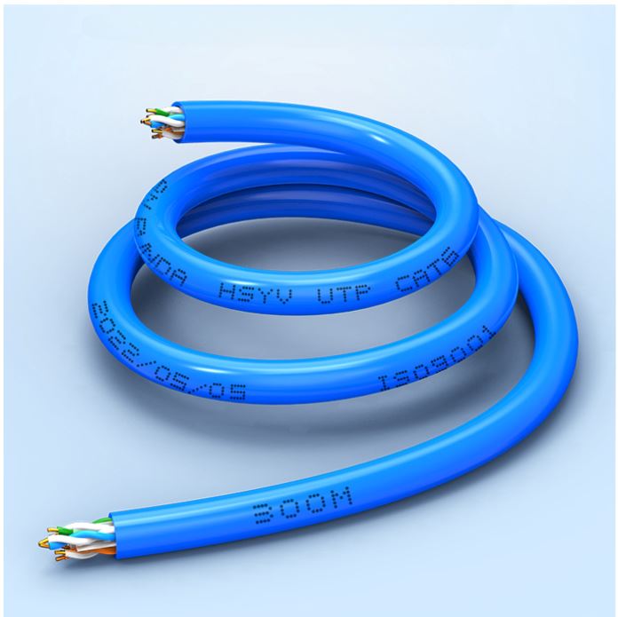 8Ware 350m CAT6A Ethernet 24AWG 30V LAN Stranded Core Cable Roll Bare Copper Twisted Core PVC Jacket on Reel Box Blue >305m - Image 2