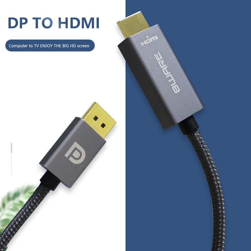 8ware DisplayPort DP to HDMI Adapter Converter Cable 15cm - Male to Female 1080P Gold-Plated for PC/Laptop to HDTVs Projectors Displays Retail Pack - Image 2