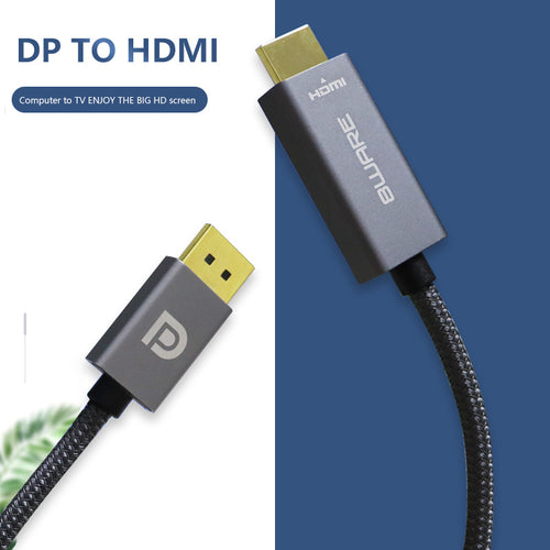 8ware DisplayPort DP to HDMI Adapter Converter Cable 15cm - Male to Female 1080P Gold-Plated for PC/Laptop to HDTVs Projectors Displays Retail Pack - Image 2