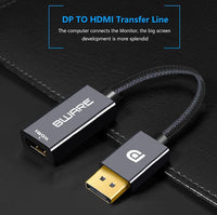 8ware DisplayPort DP to HDMI Adapter Converter Cable 15cm - Male to Female 1080P Gold-Plated for PC/Laptop to HDTVs Projectors Displays Retail Pack - Image 4