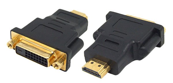 8Ware DVI-D to HDMI Female to Male Adapter Black compatible with TV, DVD, LCD monitor - Image 1