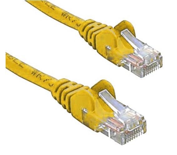 8ware CAT5e Cable 25cm / 0.25m - Yellow Color Premium RJ45 Ethernet Network LAN UTP Patch Cord 26AWG CU Jacket - Image 1