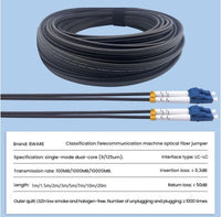 8ware 1.5m LC-LC OS2 Single Mode Dual-Core Fibre / Fiber Optic Cable UPC Duplex Armoured Low Smoke Zero Halogen (LSZH) Jacket Black - Image 2