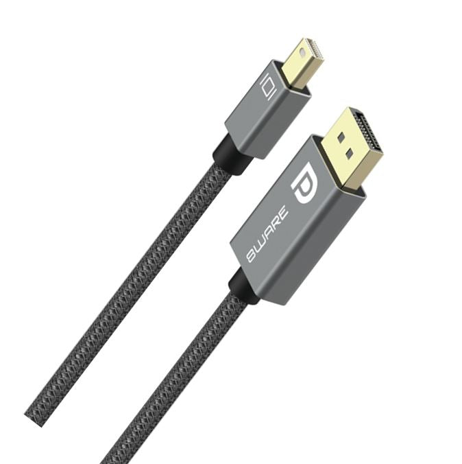 8ware Pro Series 4K 1M 60Hz Mini DisplayPort Male to DisplayPort Male cable high quality Premium connectors support MST monitor (Retail package) - Image 2