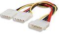 8ware Internal Power Molex Cable 20cm - 5.25" 4 pins Male to 2x 5.25" 4 pins Female 18AWG RoHS - Image 1