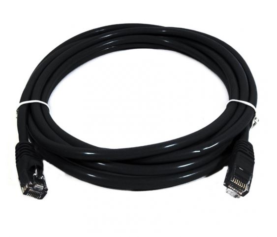 8Ware CAT6 Cable 0.25m - Black Premium RJ45 Ethernet Network LAN UTP Patch Cord 26AWG CU Jacket - Image 1