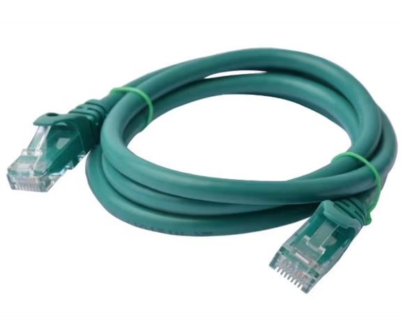 8Ware CAT6 Cable 1m - Green Premium RJ45 Ethernet Network LAN UTP Patch Cord 26AWG CU Jacket - Image 1