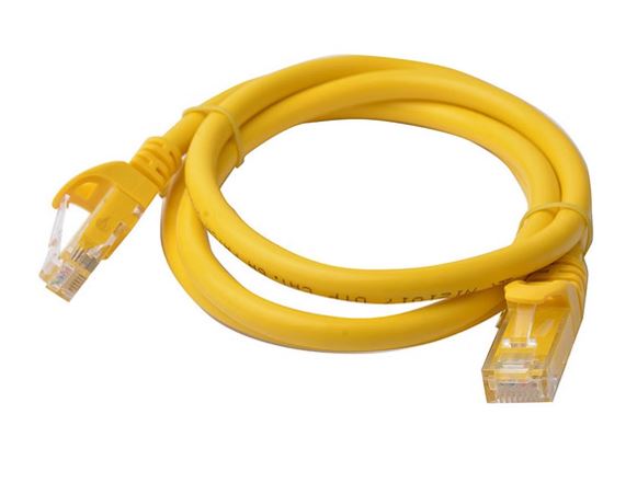 8Ware CAT6 Cable 1m - Yellow Premium RJ45 Ethernet Network LAN UTP Patch Cord 26AWG CU Jacket - Image 1