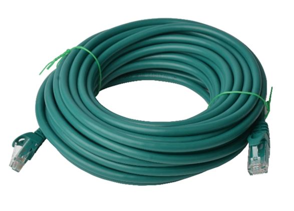 8Ware CAT6 Cable 20m - Green Premium RJ45 Ethernet Network LAN UTP Patch Cord 26AWG CU Jacket - Image 1