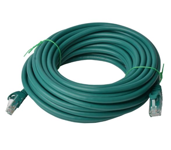 8Ware CAT6 Cable 30m - Green Premium RJ45 Ethernet Network LAN UTP Patch Cord 26AWG CU Jacket - Image 2