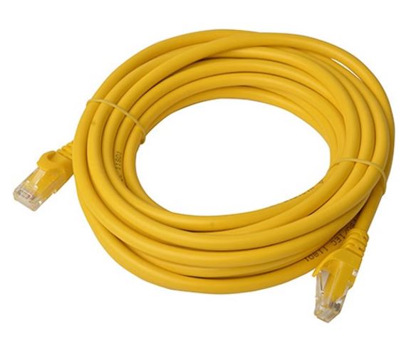 8ware CAT6 Cable 5m - Yellow Premium RJ45 Ethernet Network LAN UTP Patch Cord 26AWG CU Jacket - Image 1