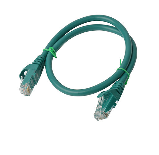 8Ware CAT6A Cable 0.5m (50cm) - Green Color RJ45 Ethernet Network LAN UTP Patch Cord Snagless - Image 1