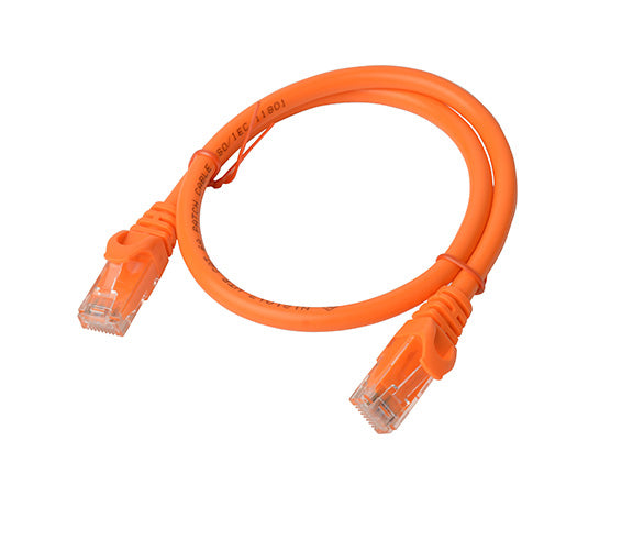 8Ware CAT6A Cable 0.5m (50cm) - Orange Color RJ45 Ethernet Network LAN UTP Patch Cord Snagless - Image 1