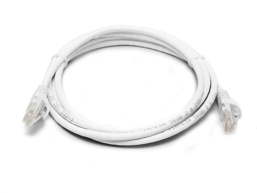8Ware CAT6A Cable 1m - White Color RJ45 Ethernet Network LAN UTP Patch Cord Snagless - Image 1