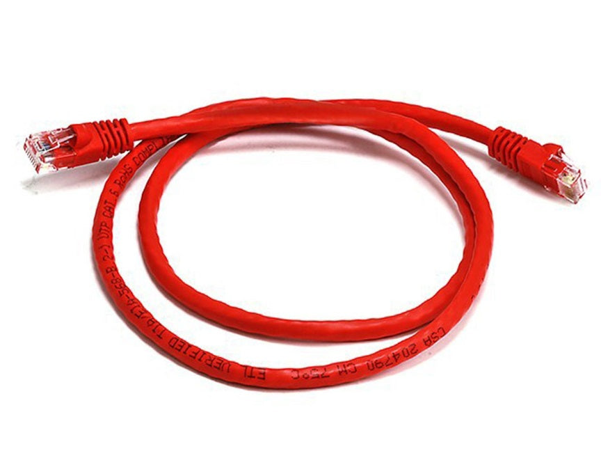 8Ware CAT6A Cable 2m - Red Color RJ45 Ethernet Network LAN UTP Patch Cord Snagless - Image 1