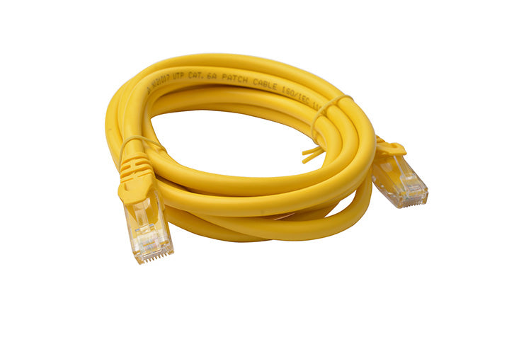 8Ware CAT6A Cable 2m - Yellow Color RJ45 Ethernet Network LAN UTP Patch Cord Snagless - Image 1