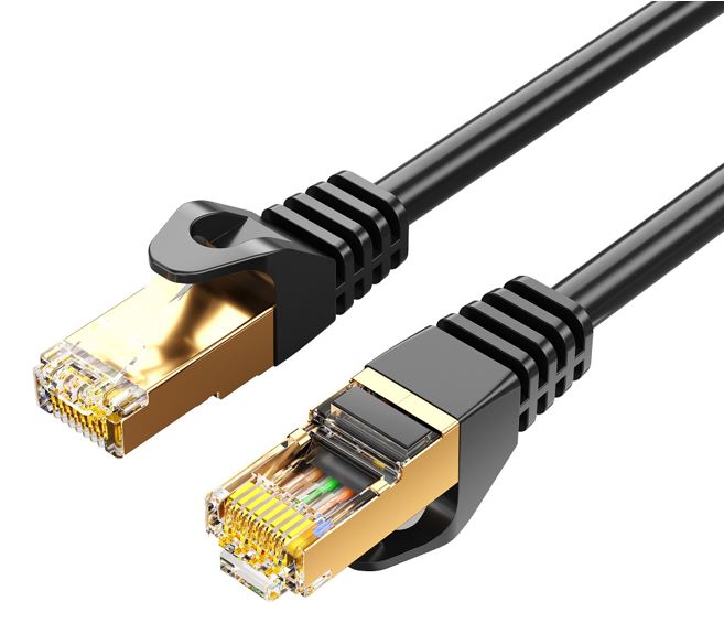 8Ware CAT7 Cable 2m - Black Color RJ45 Ethernet Network LAN UTP Patch Cord Snagless - Image 1