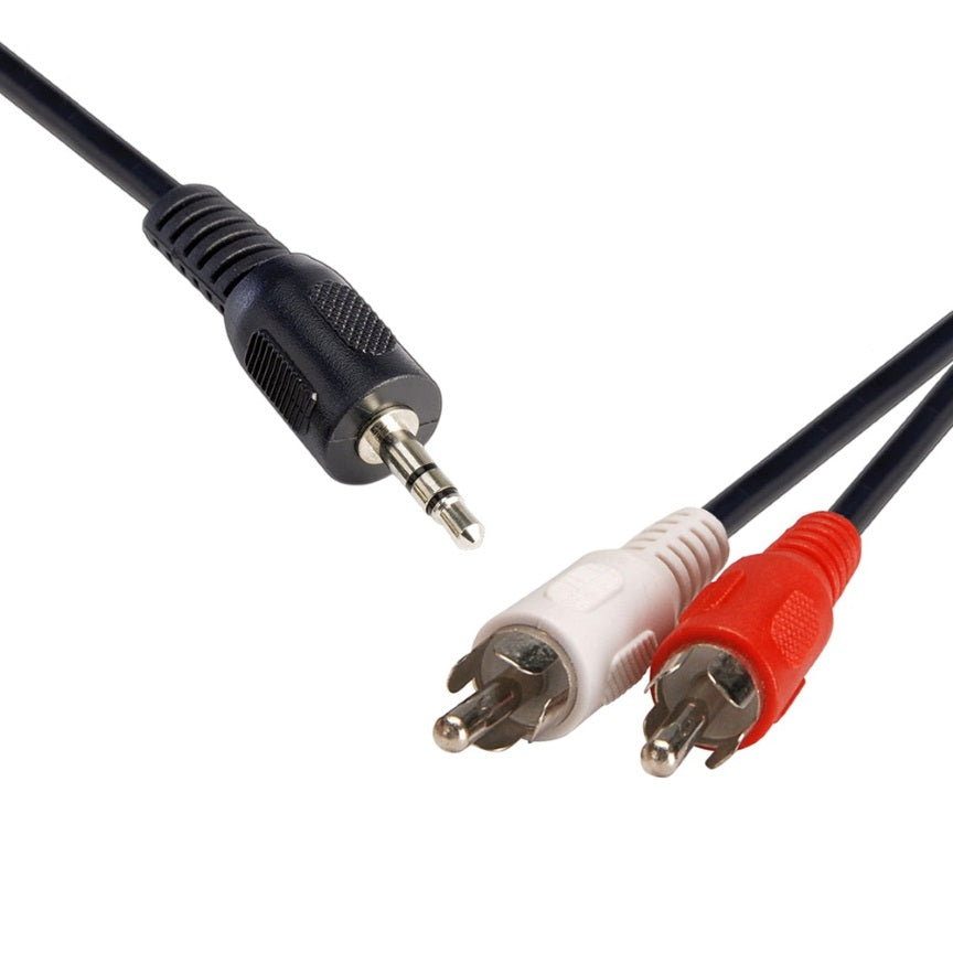 8Ware 3.5 Streo Plug to 2 x RCA Plug Male to Male Vadio Cable for Multi Device 1.5m Cable - Image 1