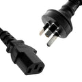8Ware AU Power Cable 2m - Male Wall 240v PC to Female Power Socket 3pin to IEC 320-C13 for Notebook/AC Adapter ~CBAT-IEC-2M - Image 1