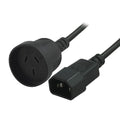 8Ware Power Extension Cable 15cm 3-Pin AU to IEC C14 Female to Male for UPS ~CBC-RC-3083 H40UPSIEC150MM - Image 1