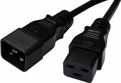 8Ware 1m Power Extension Cable Lead 15A IEC C19 to IEC C20 Male to Female for UPS PDU PC Servers Rack-mount Power Distribution Units - Image 1