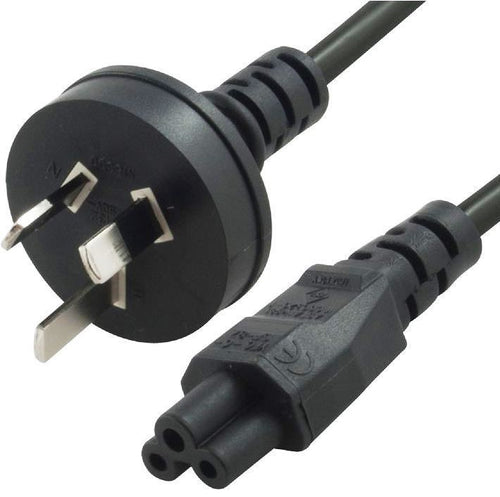 8ware 1m AU Power Lead Cord Cable 3-Pin AU to ICE 320-C5 Cloverleaf Plug Mickey Type Black Male to Female 240V 7.5A 3 core Notebook/Laptop AC Adapter - Image 2