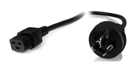 8Ware Power Cable 2m 3-Pin AU to IEC C19 Male to Female 10A Electrical Safety Black - Image 1