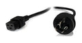 8Ware Power Cable 2m 3-Pin AU to IEC C19 Male to Female 10A Electrical Safety Black - Image 1