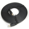 8Ware Flat HDMI Cable 2m - V1.4 19pin M-M Male to Male Gold Plated 3D 1080p Full HD High Speed with Ethernet - Image 1