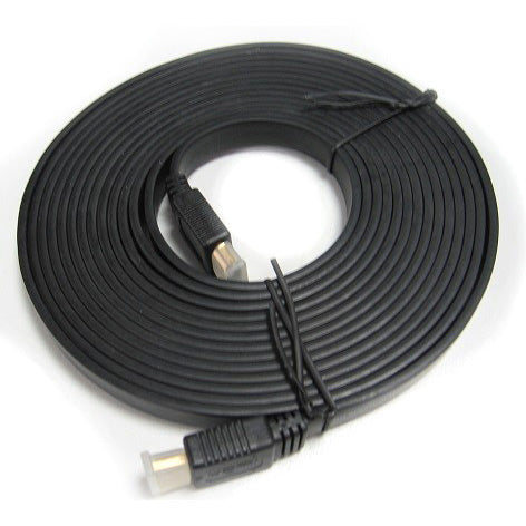 8Ware Flat HDMI Cable 5m - V1.4 19pin M-M Male to Male Gold Plated 3D 1080p Full HD High Speed with Ethernet ~CB8W-RC-HDMIF-2 - Image 2