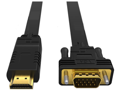 8Ware HDMI to VGA  Adapter Converter Cable 2m Male to Male for Desktop Computer Laptop PC Monitor Projector HDTV Switch PS4 PS5 Media Box DVD Camera - Image 1
