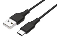 8ware 1m USB-C Type-C Data Sync Charger Cable Black Strong Braided Heavy Duty Charging for Samsung Galaxy Note 8 S8 Plus LG Google Macbook - Image 1