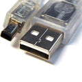 8Ware USB 2.0 Cable 3m A to B 4-pin Mini Transparent Metal Sheath UL Approved - Image 1