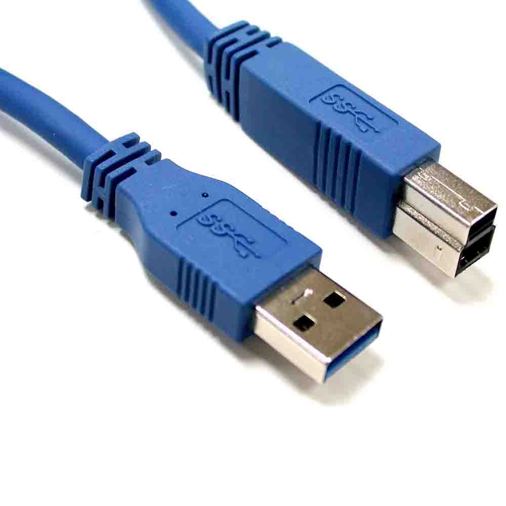 8Ware USB 3.0 Printer Cable 1m Type A to Type B Male to Male for External HDD Hard Drive Printer Scanner USB Hub Docking Station Blue Color - Image 2