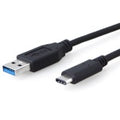 8Ware USB-C to USB3.0 Cable 1m Type C to A Male to Male Black 10Gbps - Image 1