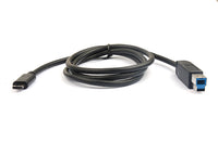8Ware USB-C to USB-B Cable 1m Type-C to B Male to Male Black 10Gbps - Image 2