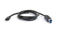 8Ware USB-C to USB-B Cable 1m Type-C to B Male to Male Black 10Gbps - Image 3