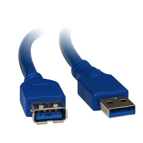 8Ware USB 3.0 Extension Cable 2m A to A Male to Female Blue - Image 1