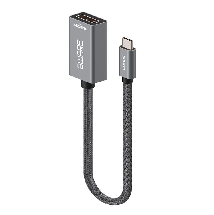 8ware 10cm USB-C to HDMI Male-Female Adapter Converter Cable Retail Pack for PC Laptop iPad  MacBook Pro/Air Surface Dell XPS to Monitor Projector TV - Image 2