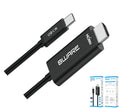 8ware 1m USB-C to HDMI 4K Male to Male Adapter Converter Cable Retail Pack for PC Notebook iPad  MacBook Pro/Air Surface Dell XPS to Monitor Projector - Image 1