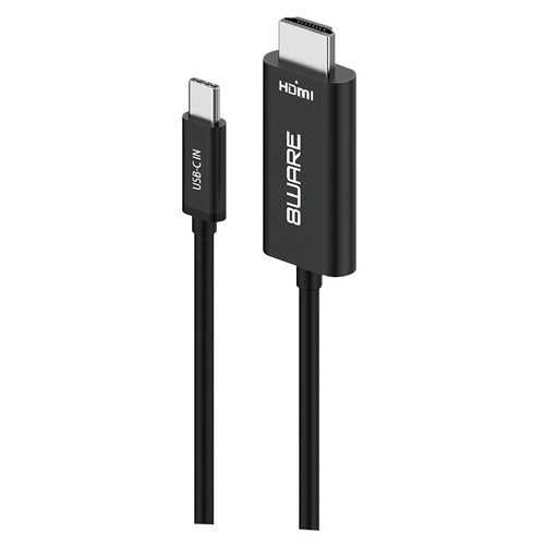 8ware 1m USB-C to HDMI 4K Male to Male Adapter Converter Cable Retail Pack for PC Notebook iPad  MacBook Pro/Air Surface Dell XPS to Monitor Projector - Image 2