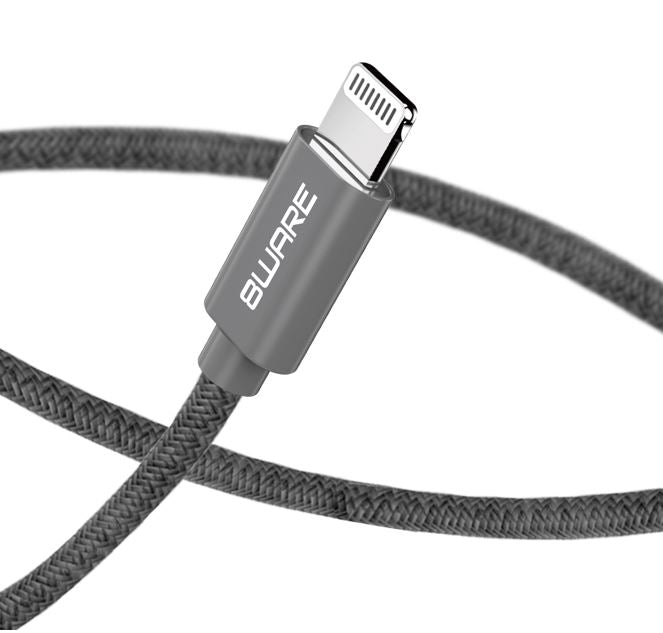 8ware 1.5m Super Ultra USB-C to Lightning Cable Super Fast charging Strength Aluminium flexible nylon Apple iPone iPad iPod Mac Retail Pack - Image 2
