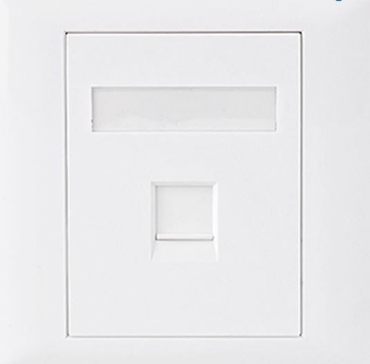 Astrotek CAT5e RJ45 Wall Face Plate 86x86mm 1 Port Socket Kit - Image 1