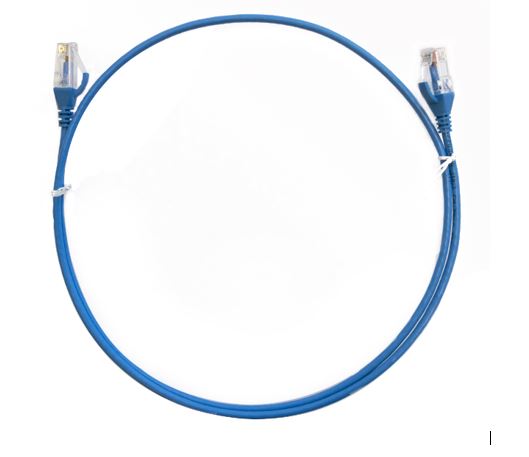 8ware CAT6 Thin Cable 1.5m / 150cm - Blue Color Premium RJ45 Ethernet Network LAN UTP Patch Cord 26AWG for Data - Image 1