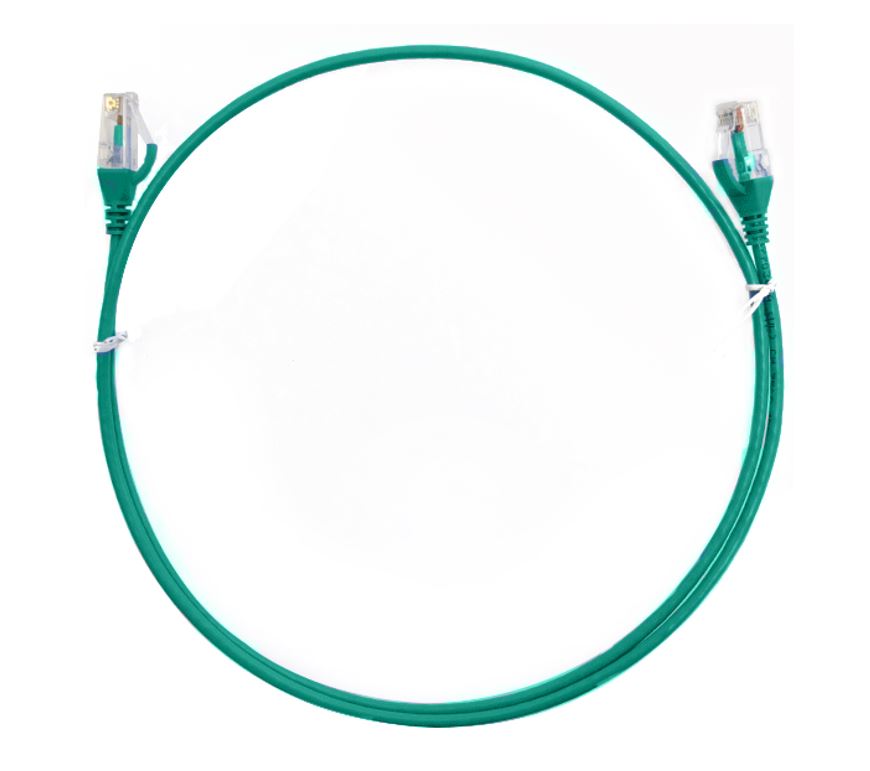 8ware CAT6 Ultra Thin Slim Cable 5m / 500cm - Green Color Premium RJ45 Ethernet Network LAN UTP Patch Cord 26AWG for Data - Image 1